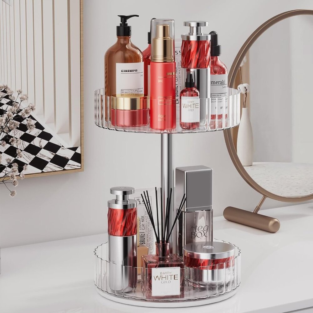 Women's  Rotating Makeup Organizer Rack-360°Rotating Vanity Organizer